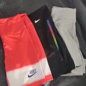 Nike Women's Athletic Shorts - Red, Black, Gray